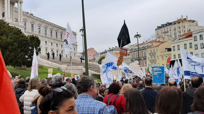 Protest la Lisabona FOTO Twitter