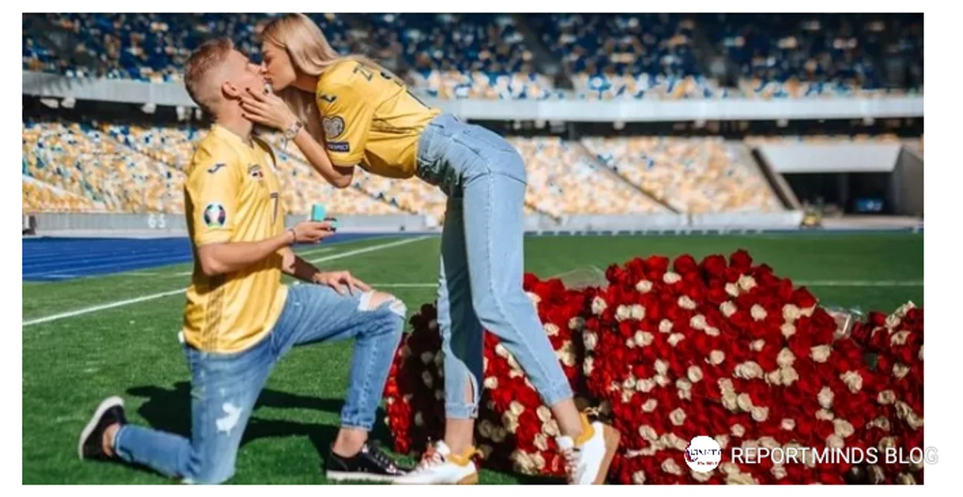 
    Zinchenko și-a cerut iubita de soție pe stadionul din Kiev  
