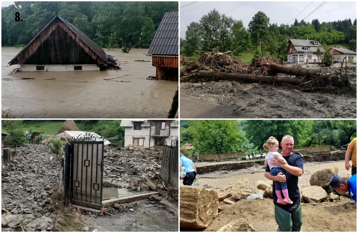 Viiturile din Apuseni au devastat totul în cale. Foto: Facebook/ Severe Weather Alert - Romania