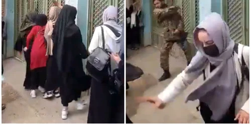 Mai multe studente din Afganistan au fost lovite cu biciul de un taliban FOTO Captură video 