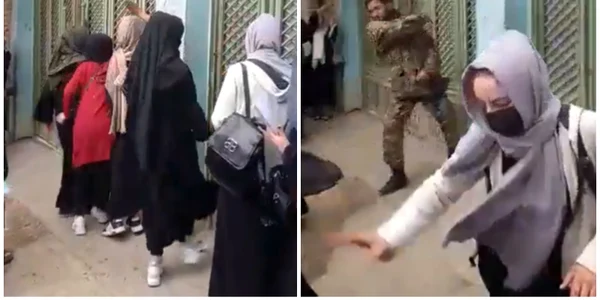 Mai multe studente din Afganistan au fost lovite cu biciul de un taliban FOTO Captură video