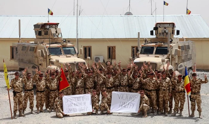 Militarii români din Afganistan, alături de Halep FOTO mapn.ro