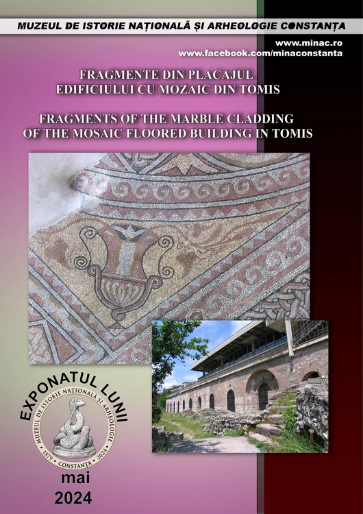 Placajul cu marmură albă și colorată al Edificiului cu mozaic din Tomis (foto:  Muzeul de Istorie Națională și Arheologie Constanța)