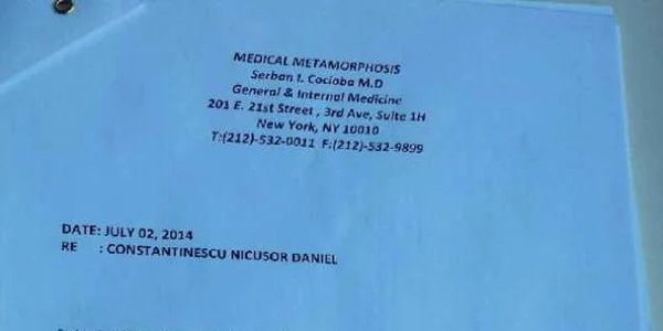 Constanţa - Noi scrisori medicale pentru Nicuşor Constantinescu. Doctorii semnează în apărarea sa 