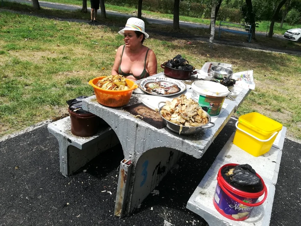 În urmă cu câţiva ani, gospodinele veneau la plaja Dunărea să coacă vinete, sursa: Cornelia Mazilu