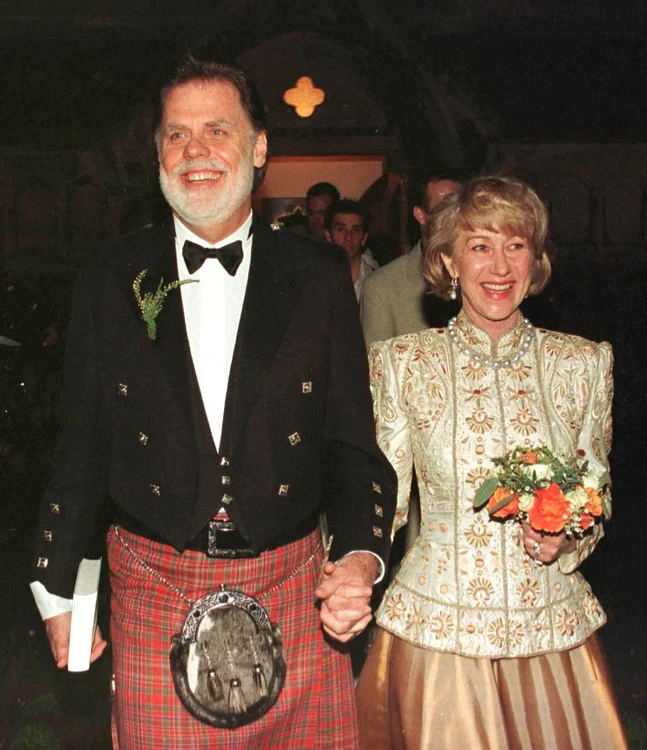 EXCLUSIVE: Stock images of Helen Mirren at her wedding to millionaire film director Taylor Hackford at Ardersier, near Inverness on December 31, 1997 jpeg