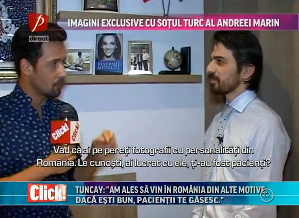 Tuncay Ozturk a stat de vorbă cu prezentatorul emisiunii Click! de la Prima TV