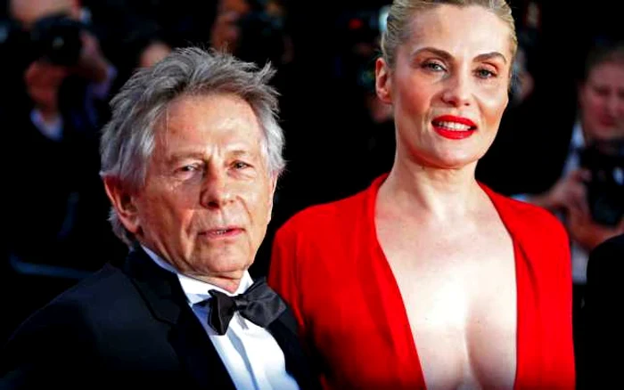 Roman Polanski şi soţia sa, actriţa Emmanuelle Seigner, pe covorul roşu la Cannes FOTO Reuters