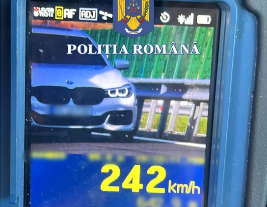 Șoferul a depășit de peste două ori viteza maxim admisă FOTo: IPJ Olt