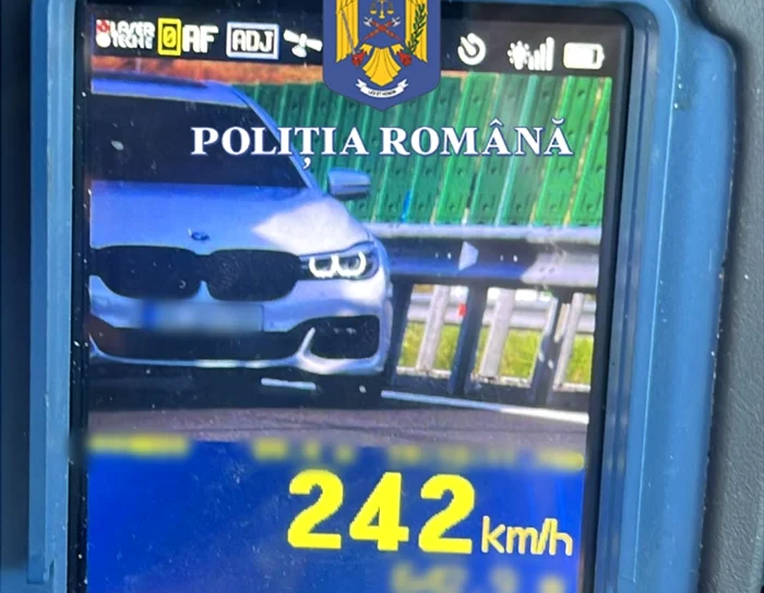 Șoferul a depășit de peste două ori viteza maxim admisă FOTo: IPJ Olt