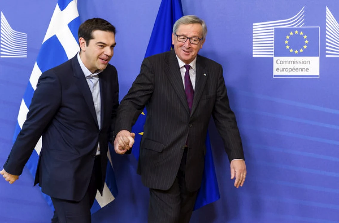 Premierul grec Alexis Tsipras, la negocieri cu şeful Comisiei Europene, Jean-Claude Juncker