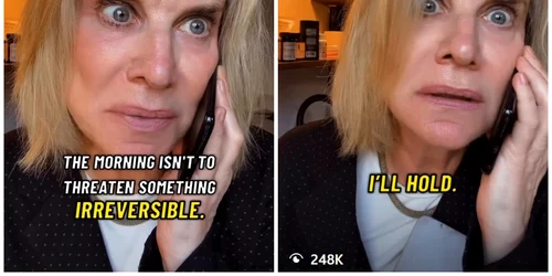 O comediantă americană a devenit virală după ce a „cerut azil” la Ambasada României, într-un videoclip satiric FOTO: captură Instagram