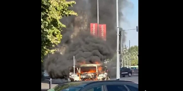 incendiu camioneta ghencea captura video jpg