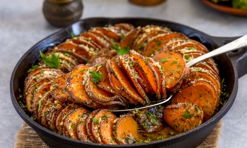 Cartofi dulci cu ierburi aromatice  Sursa foto shutterstock 2242194495 jpg