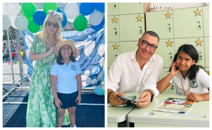 Victor Ponta și Daciana Sârbu au fost alături de fiica lor la festivitate / FOTO: Colaj Facebook