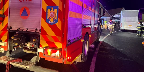 Accident rutier în Scoreiu Sibiu pe DN1 cu opt victime dintre care una a murit Foto ISU Sibiu