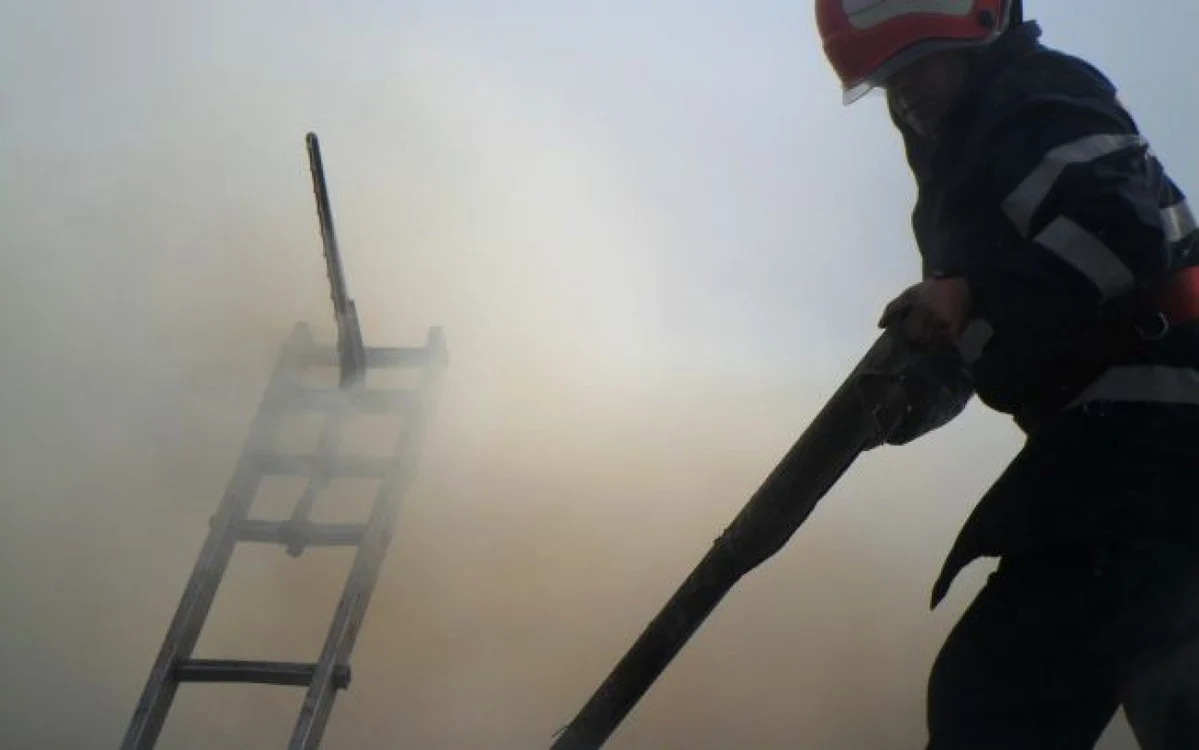 Explozie la sonda din satul Floreşti, comuna Scorţeni FOTO Adevărul