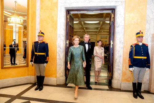 Majestatea Sa Margareta, Principesa Elena și Principele Radu la seara regală pentru Corpul Diplomatic la Palatul Regal. FOTO: Alexandra Curea Gogu, Daniel Angelescu/Casa Majestății Sale
