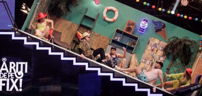 Planul înclinat le dă mari emoții invitaților la “Săriți de pe fix” foto: Pro TV