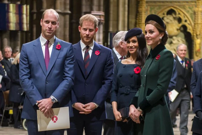 Prinţul William, Prinţul Harry şi soţiile lor