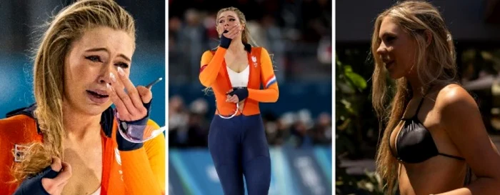 Sportiva a plâns la finalul cursei  FOTO Colaj foto