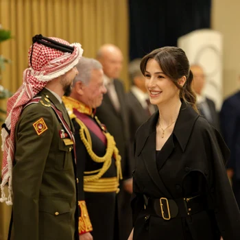 Prințesa Rajwa a Iordaniei și Prințul Hussein. FOTO: Profimedia