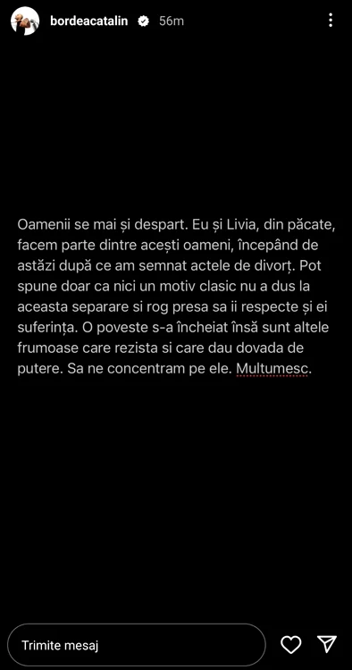 Cătălin Bordea a anunțat divorțul / foto: Instagram
