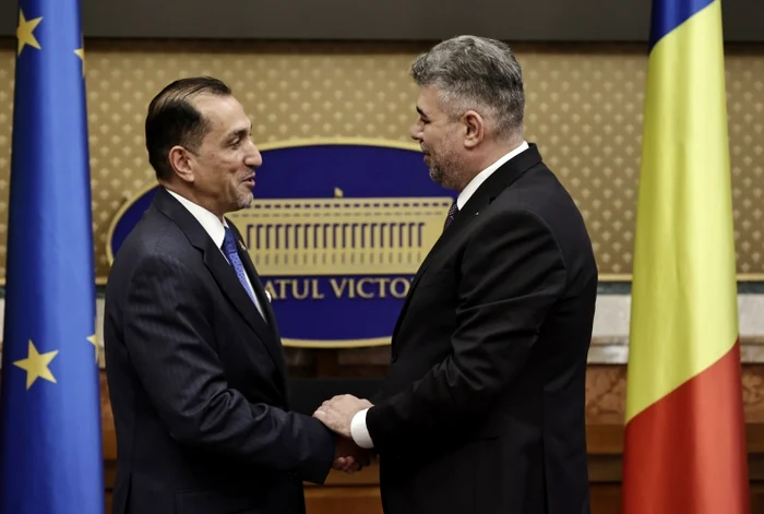 Sufyan Qudah și Marcel Ciolacu. FOTIO gov.ro