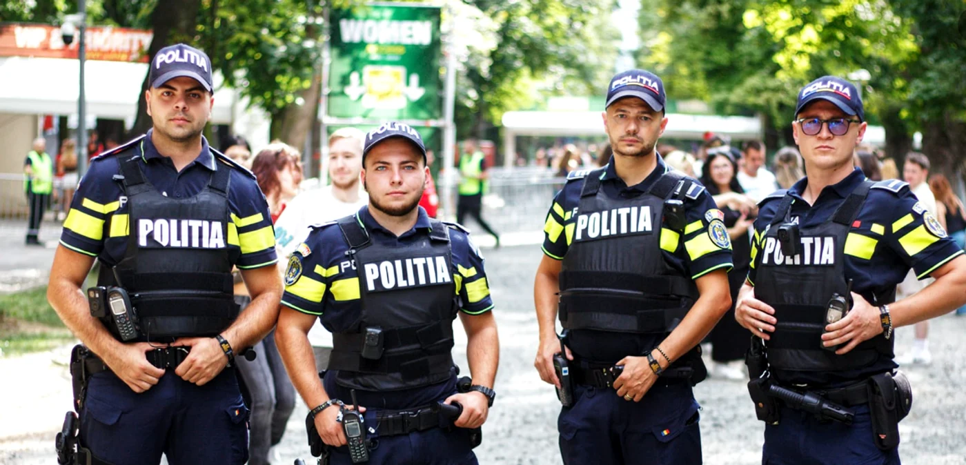 Polițiști în acțiune la Untold. FOTO: IPJ Cluj