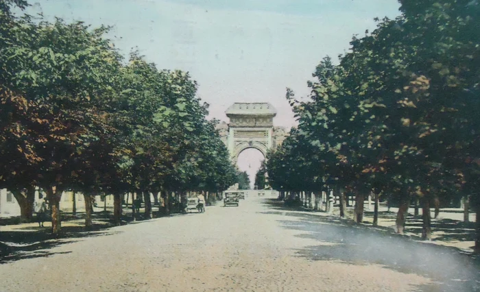 Șoseaua Kiseleff și Arcul de Triumf, așa cum arătau în epocă