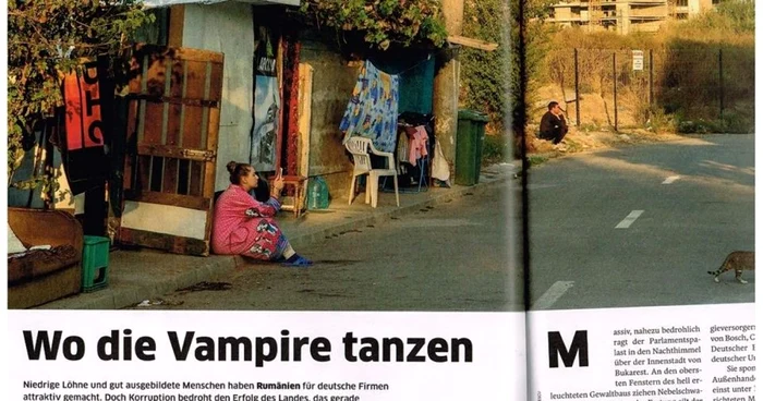 Analiza din WirtschaftsWoche despre România, ilustrată cu o fotografie cu romi FOTO WirtschaftsWoche