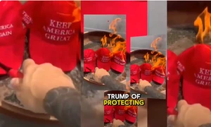 Șepci Maga arse captura video YouTube Latest Trending Update png
