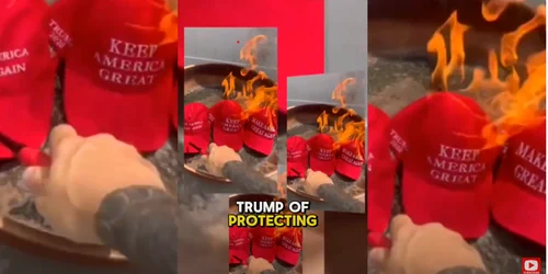 Șepci Maga arse captura video YouTube Latest Trending Update png