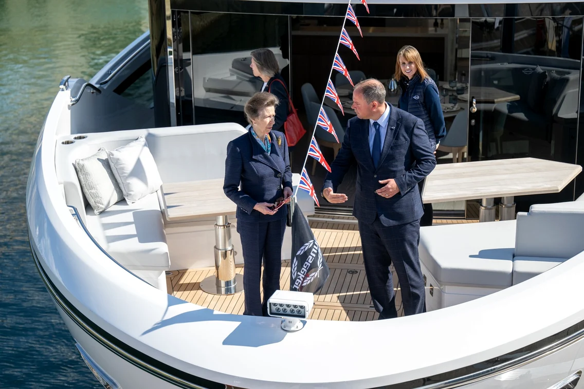 Printțesa Anne la Salonul Nautic Internațional de la Southampton. FOTO: Profimedia