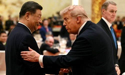 Donald Trump la banchetul de stat alături de Xi Jinping FOTO AFP