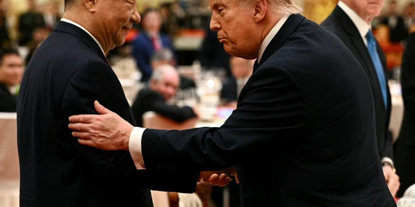 Donald Trump la banchetul de stat alături de Xi Jinping FOTO AFP