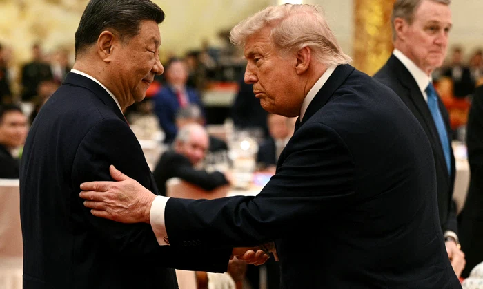 Donald Trump la banchetul de stat alături de Xi Jinping FOTO AFP