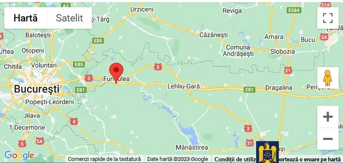 Mașina a luat foc la kilometrul 39 al A2. FOTO INFOTRAFIC