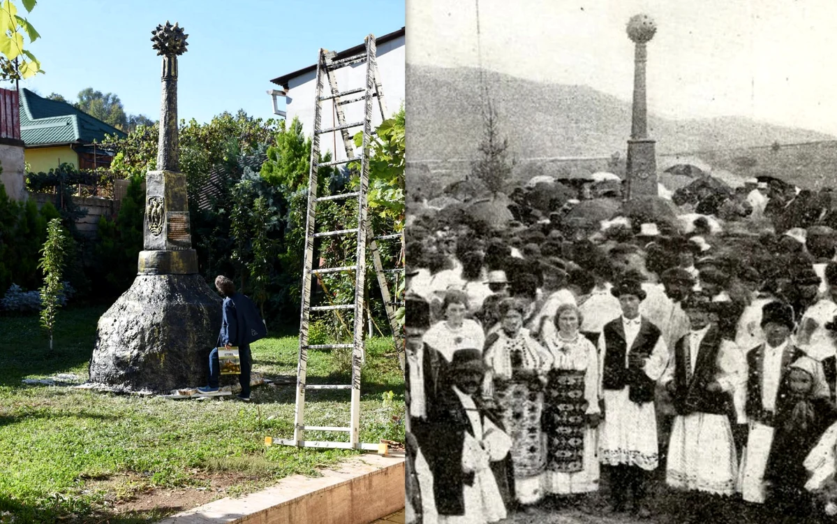 Buzduganul realizat de Alexandru Podea și vechiul buzdugan al lui Ioan de Hunedoara (1896).