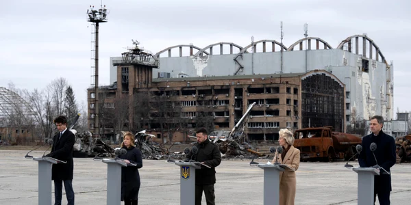 Ceremonie de comemorare a victimelor războiului la Kiev FOTO EPA-EFE