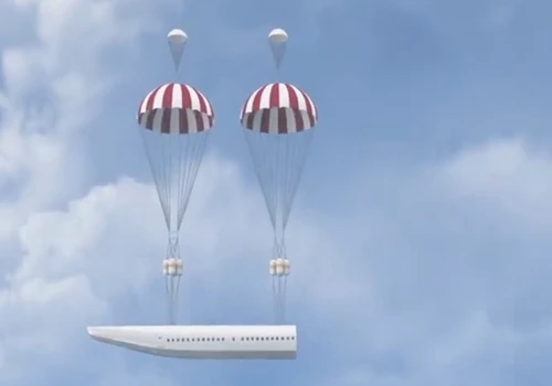 În cazul unei situații de urgență, capsula cu pasageri ar fi detașată de aeronavă și ar ateriza cu ajutorul unor parașute-gigant