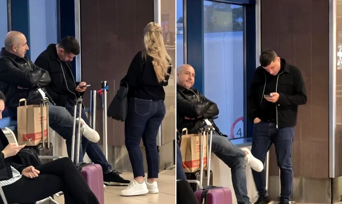 George Simion, în aeroportul Otopeni.