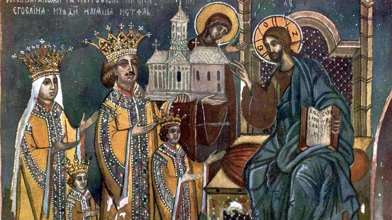 Petru Rareș, în fresca de la mănăstirea Moldovița (© Wikimedia Commons)