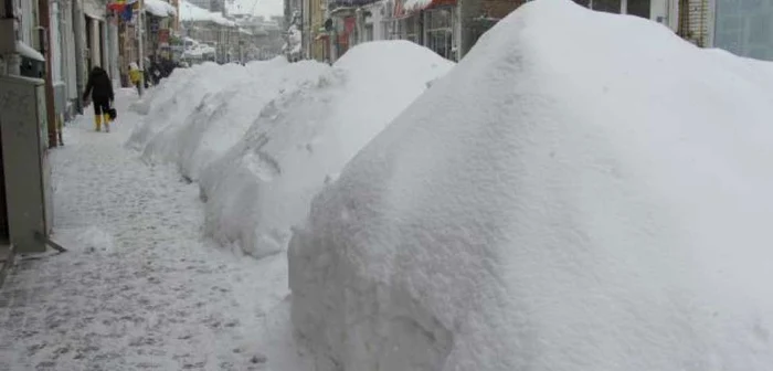 Mormane de zăpadă, în centrul Craiovei