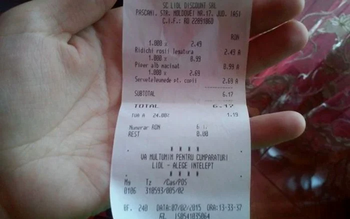 
    Loteria bonurilor fiscale. Câștigătorii și-au publicat fotografii cu bonurile norocoase, pe Facebookfoto: Facebook/Mirela M.  