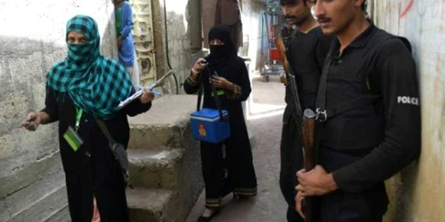 Centru de vaccinare din Pakistan FOTO AFP