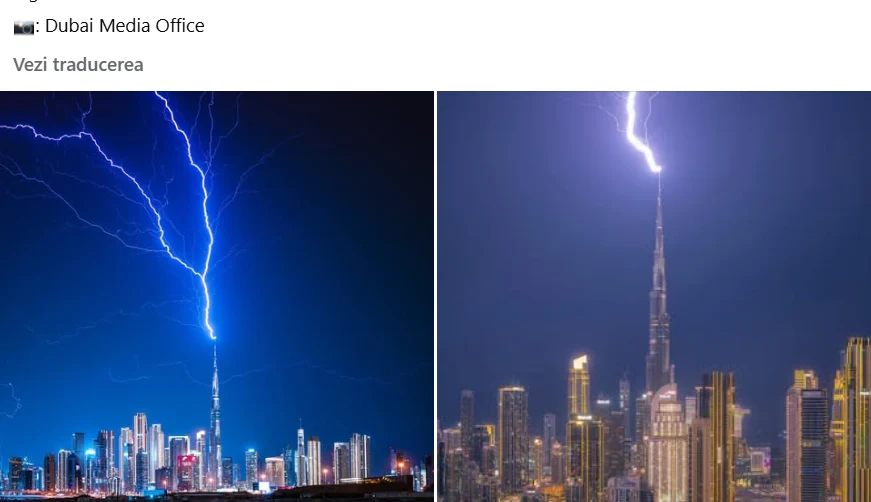 Burj Khalifa, cea mai înaltă clădire din lume, lovită de fulgere la o zi după atacurile iraniene din Dubai. Scene „apocaliptice” surprinse de localnici