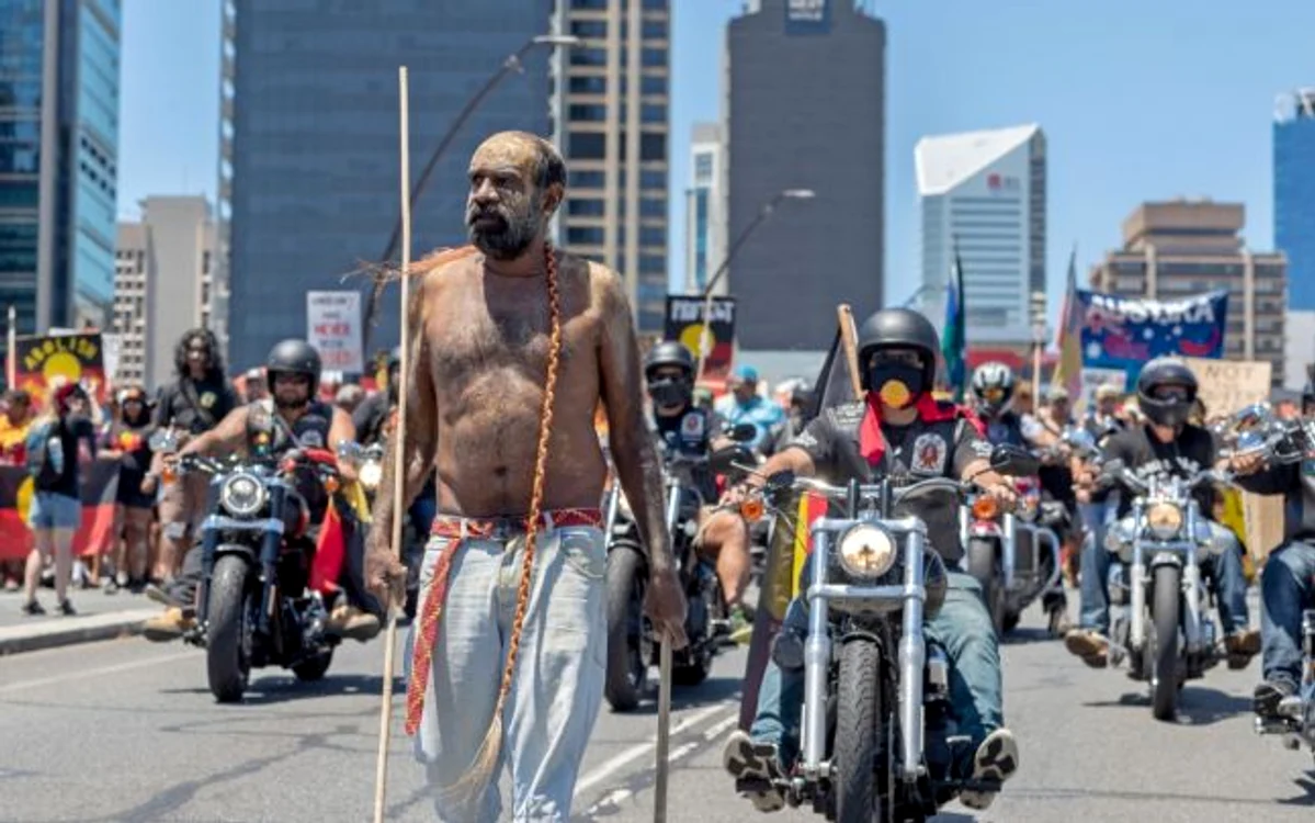 Brisbane: Manifestaţie împotriva Zilei Naţionale a Australia FOTO EPA-EFE