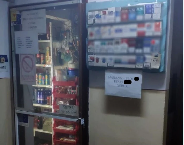 Femeia de 73 de ani vindea bere şi ţăgări la uşa apartamentului de la etajul 9 Imagine: Poliţia Locală