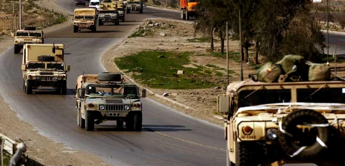 Convoi al trupelor americane în Irak Foto AFP